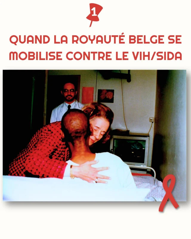 Quand la royauté se mobilise contre le
VIH/sida 👑💙

🇧🇪 En Belgique, les reines et princesses ont souvent
pris position pour sensibiliser sur le VIH/sida.

1. 📸 1993 : La Reine Fabiola marque les esprits en
embrassant une patiente malade du sida à l’Hôpital
Saint-Pierre. L’image est forte et impacte l’opinion
publique belge mais aussi internationale, notamment
en montrant à tous·tes que le VIH/sida ne se transmet
pas par simple contact.

2. 🧵 2001 : La Princesse Astrid rend hommage aux
victimes du sida en assistant au déploiement du
Patchwork des Noms, un hommage aux personnes
décédées à cause de la maladie.

3. 🤝 2013 : La Reine Mathilde rencontre Michel
Sidibé, ex-directeur de l’ONUSIDA, pour le lancement
du 1er plan national belge contre le VIH/sida.

Ces gestes symboliques témoignent de leur
engagement continu dans la lutte contre le VIH. ✨

#Solidarité #VIH #Engagement #expo